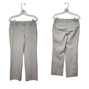 Talbots Newport Pants Straight Leg Striped Black/White Dress Pants Size 4P